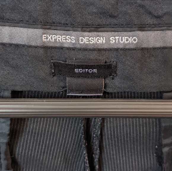 Express Editor Black Pinstripe Pants - Picture 5 of 6